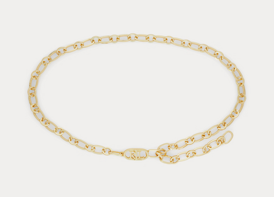 Polo Ralph Lauren Brass-Plated Logo Chain Belt