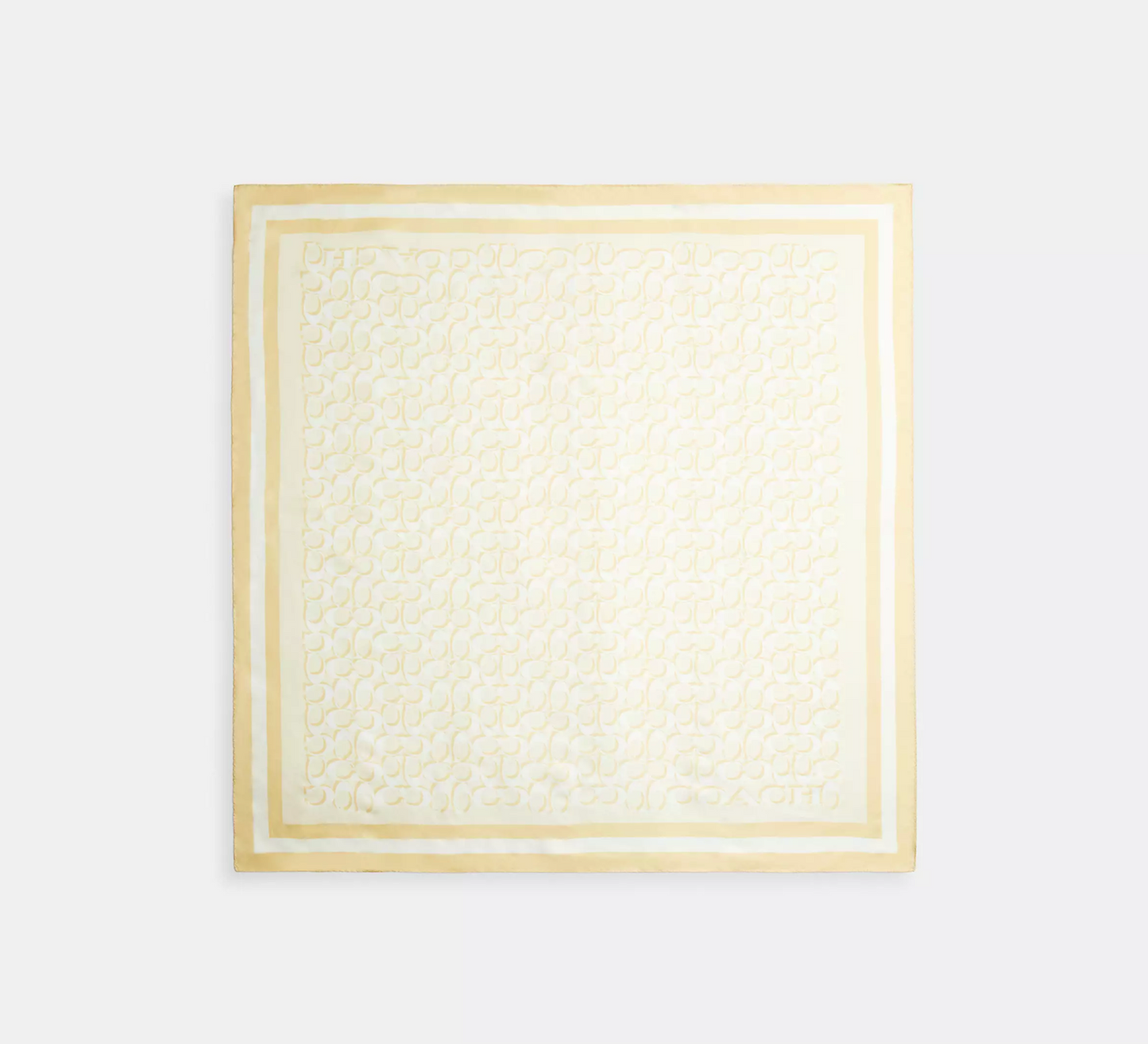 Coach Signature Print Silk Square Scarf - Moonlight