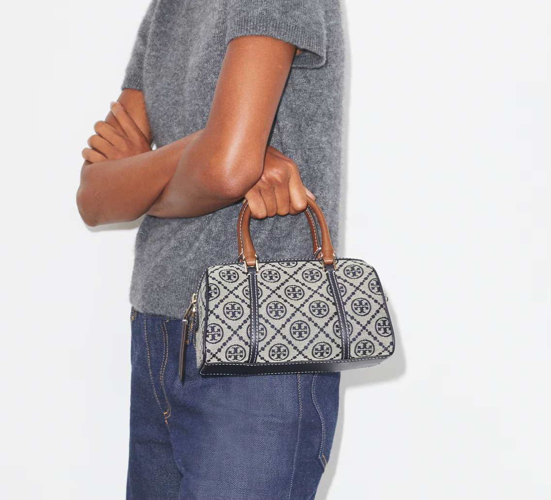 Tory Burch T Monogram Petite Barrel Bag