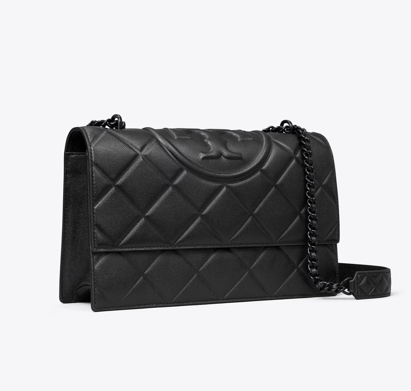 Tory Burch Fleming Polished-Grain Shoulder Bag
