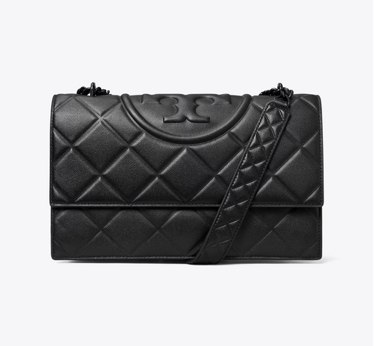 Tory Burch Fleming Polished-Grain Shoulder Bag