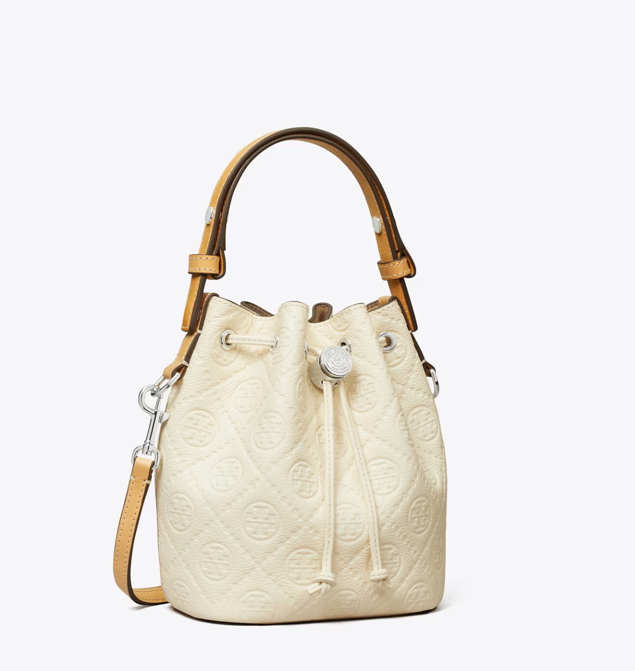 Tory Burch T Monogram Pebble Mini Bucket Bag