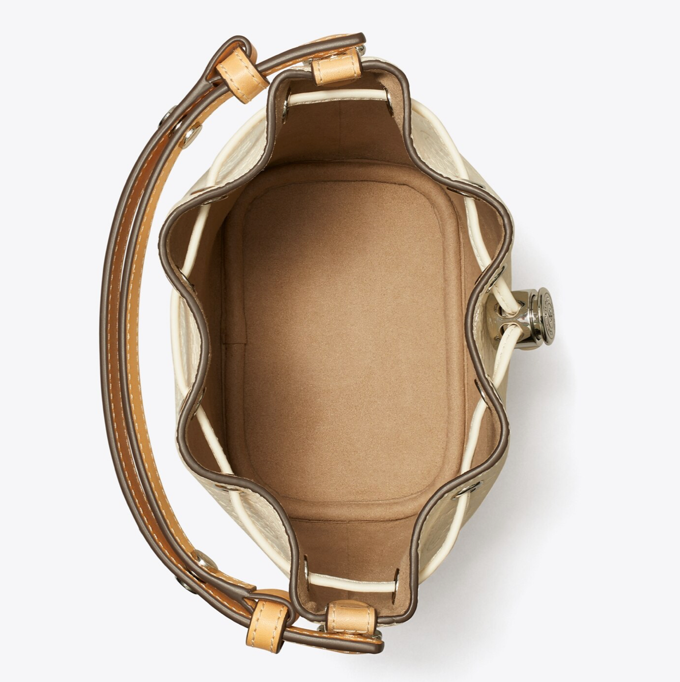 Tory Burch T Monogram Pebble Mini Bucket Bag