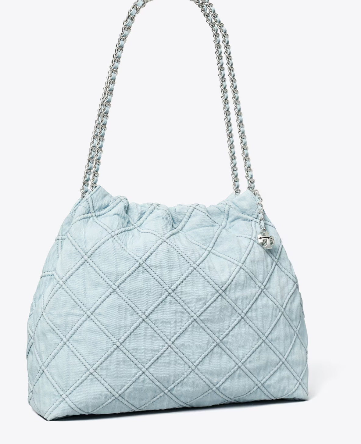 Tory Burch Fleming Soft Denim Hobo Bag