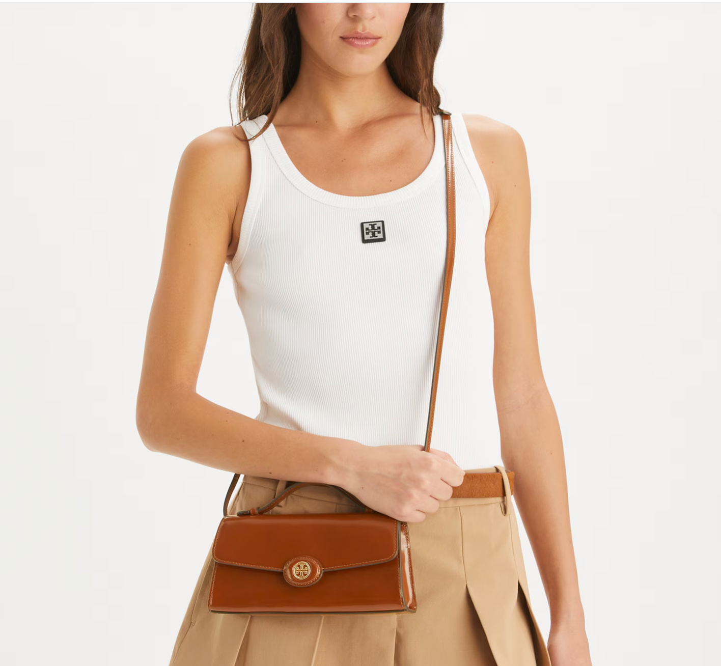 Tory Burch Mini Robinson Spazzolato Crossbody Bag