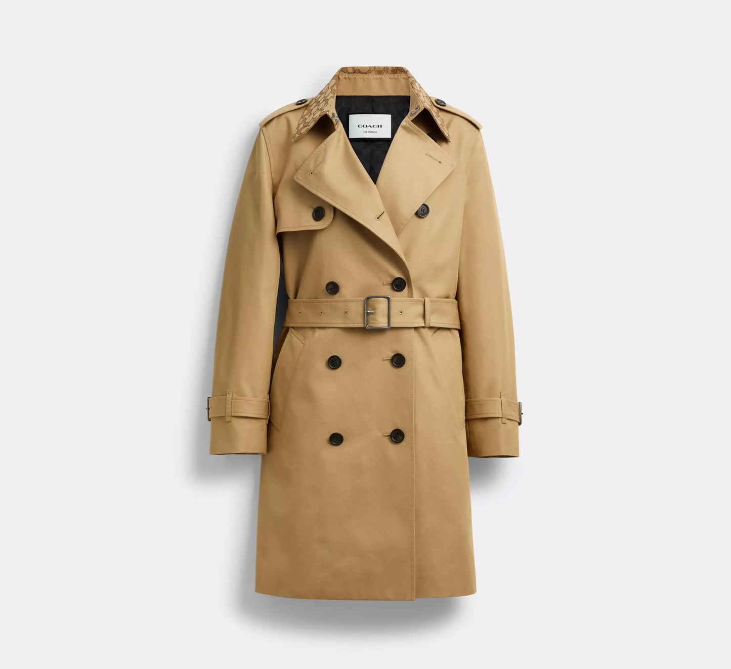 Coach Mid Trench Coat With Signature Collar