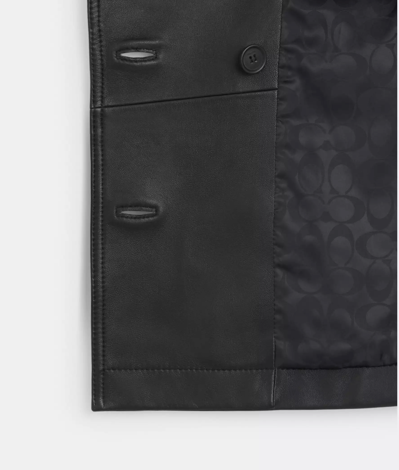 Coach Mini Leather Trench Coat