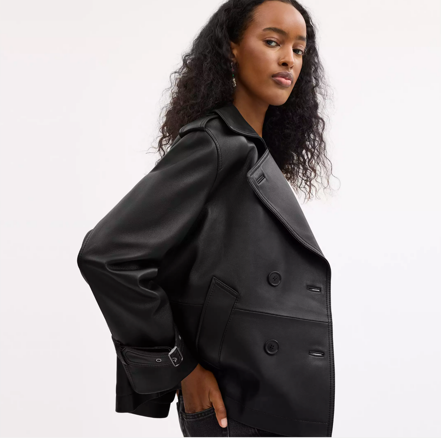 Coach Mini Leather Trench Coat