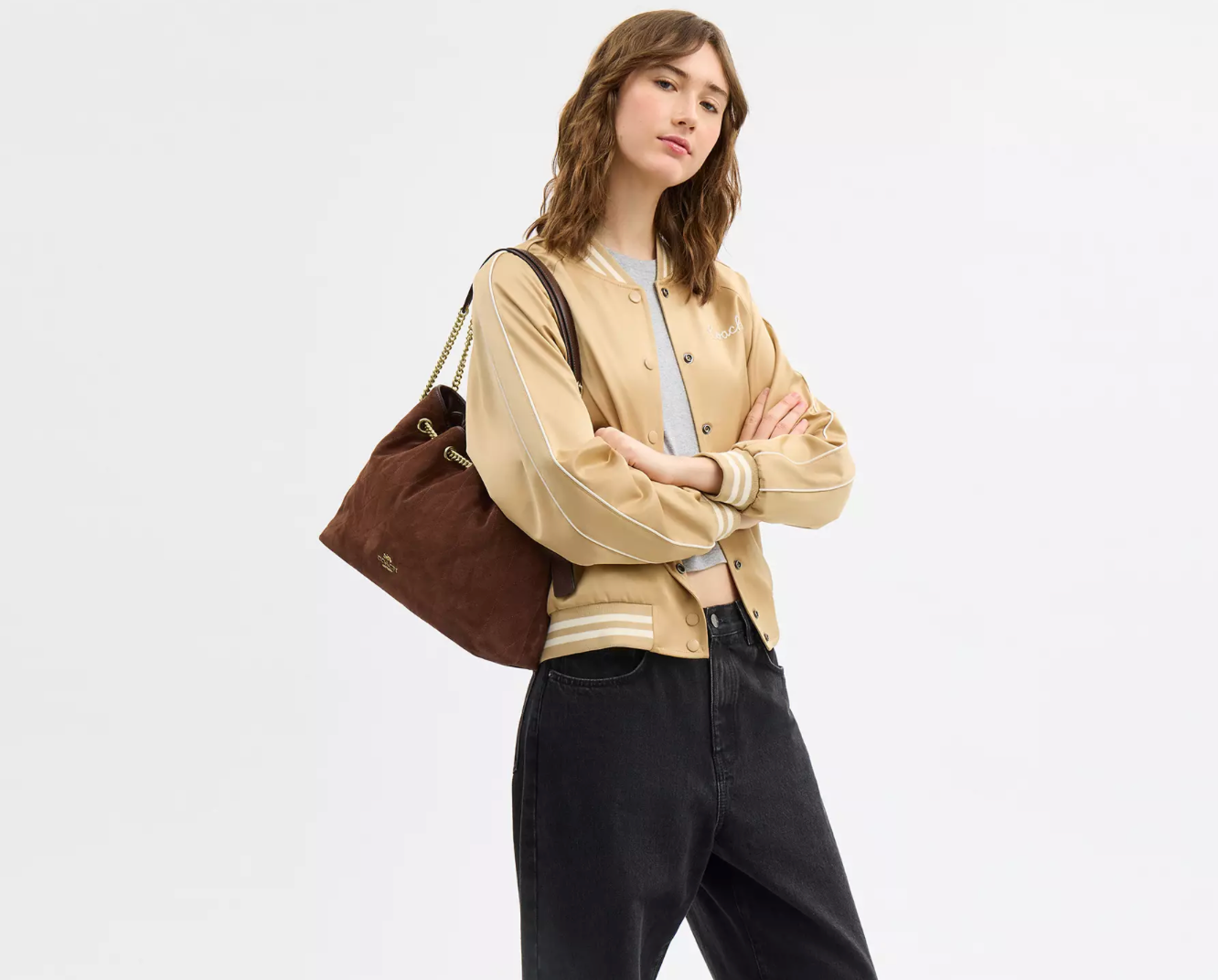 Coach Evelyn Shoulder Bag With Quilting