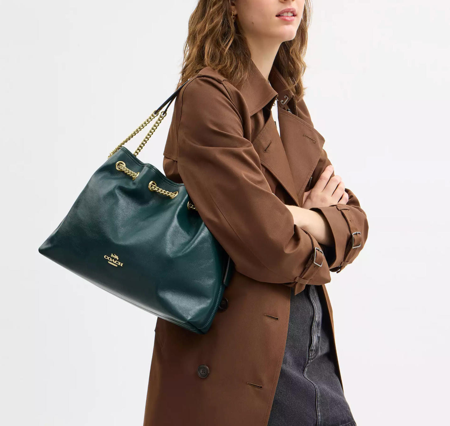 Coach Evelyn Shoulder Bag With Quilting
