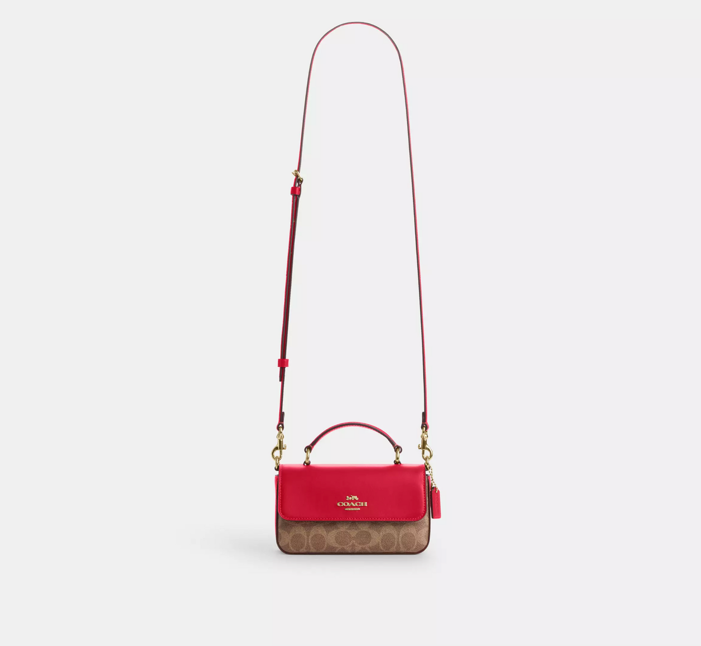 Coach Mini Josie Top Handle Bag In Signature Canvas