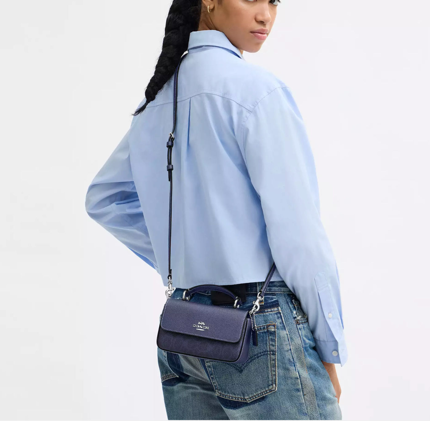 Coach Mini Josie Top Handle Bag In Signature Canvas