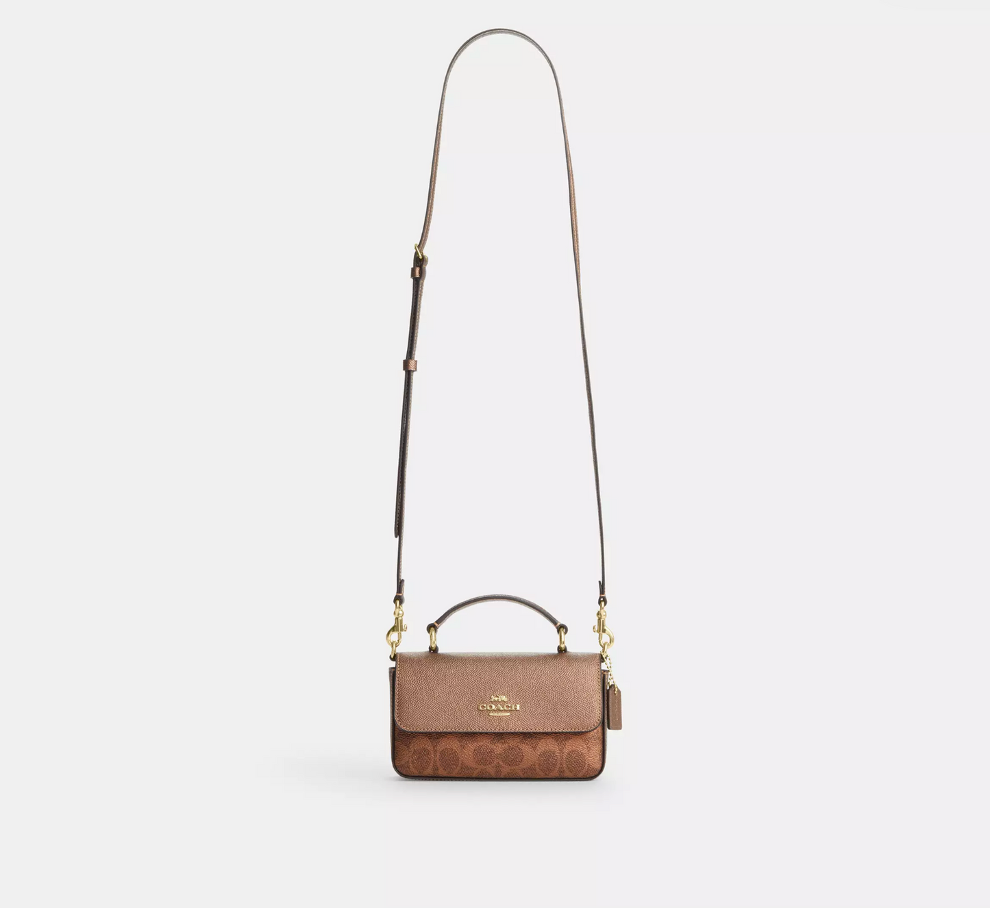 Coach Mini Josie Top Handle Bag In Signature Canvas