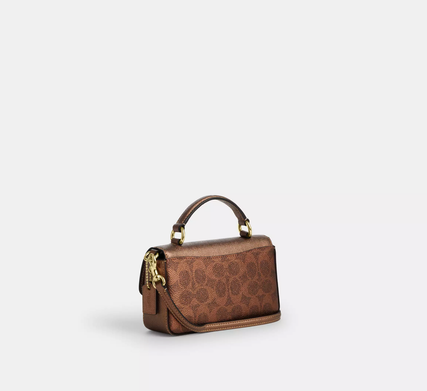 Coach Mini Josie Top Handle Bag In Signature Canvas