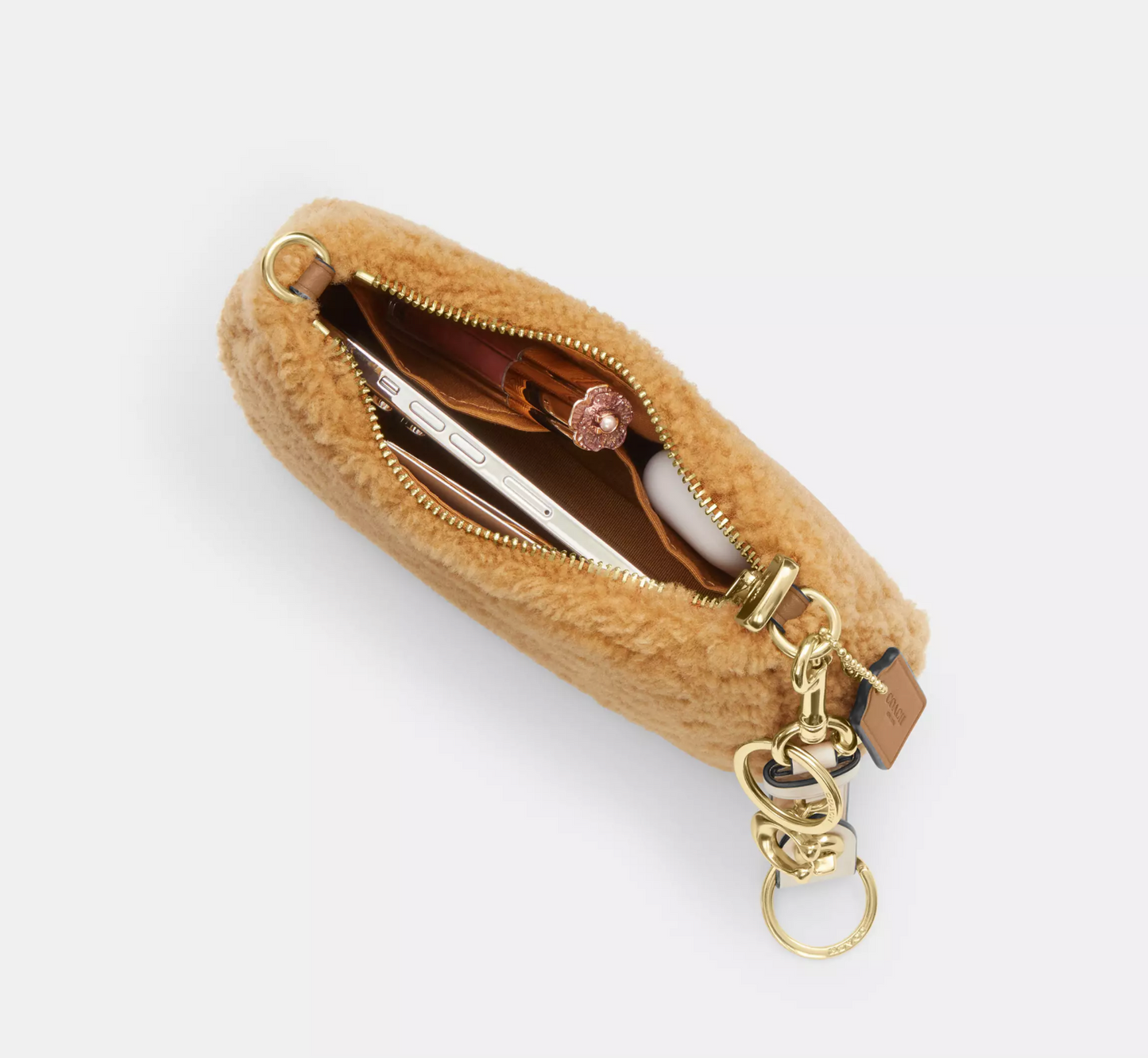 Coach Teri Mini Crossbody Bag In Shearling