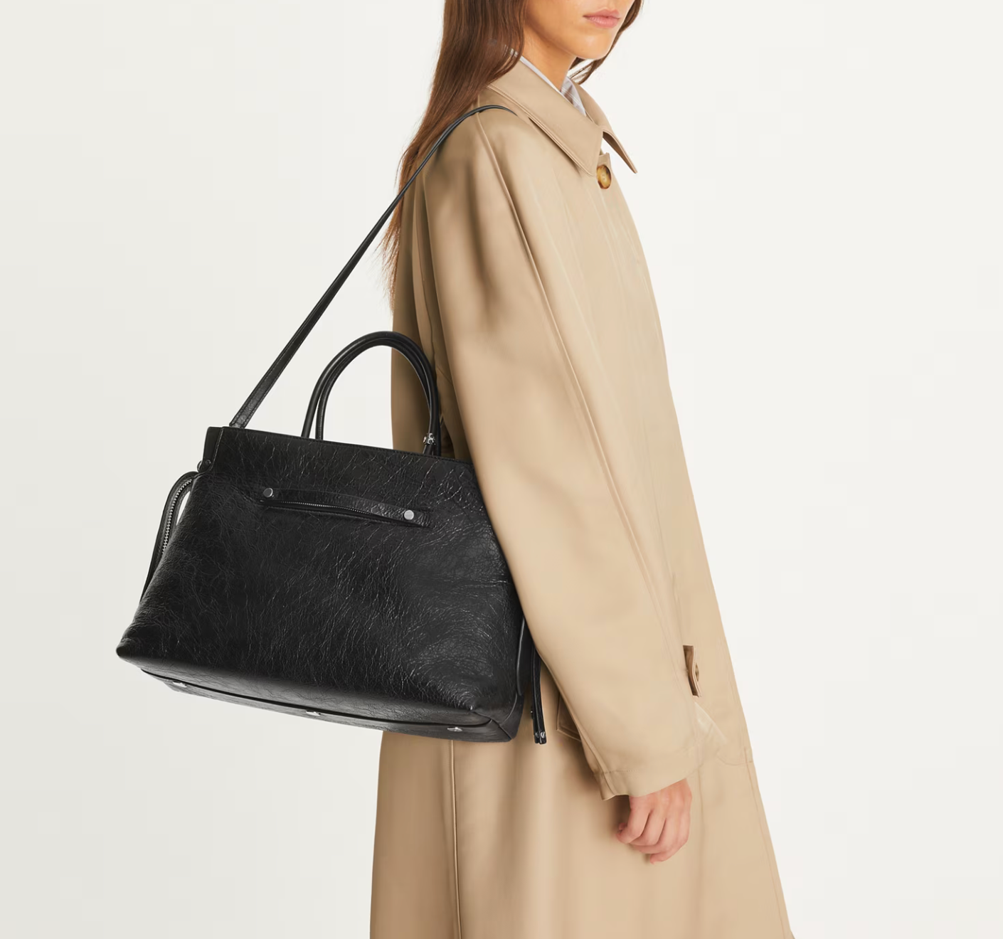 Tory Burch Large Mercer Pebbled Satchel