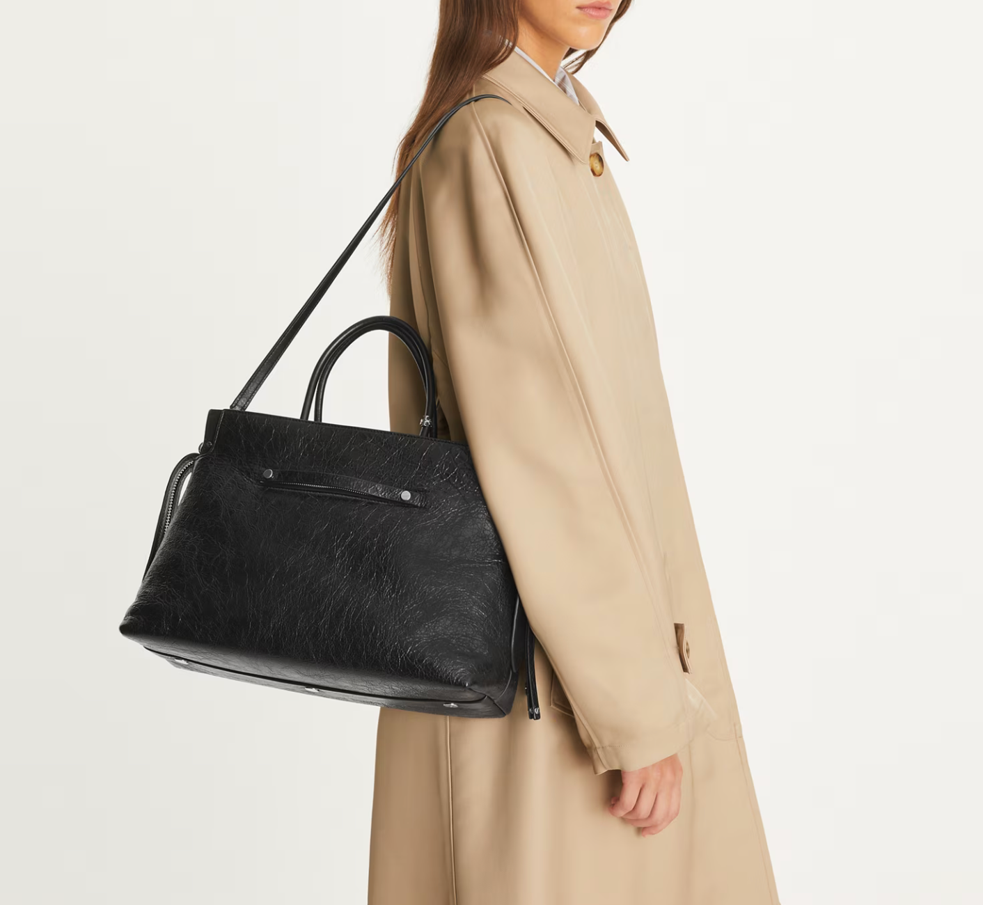 Tory Burch Large Mercer Pebbled Satchel