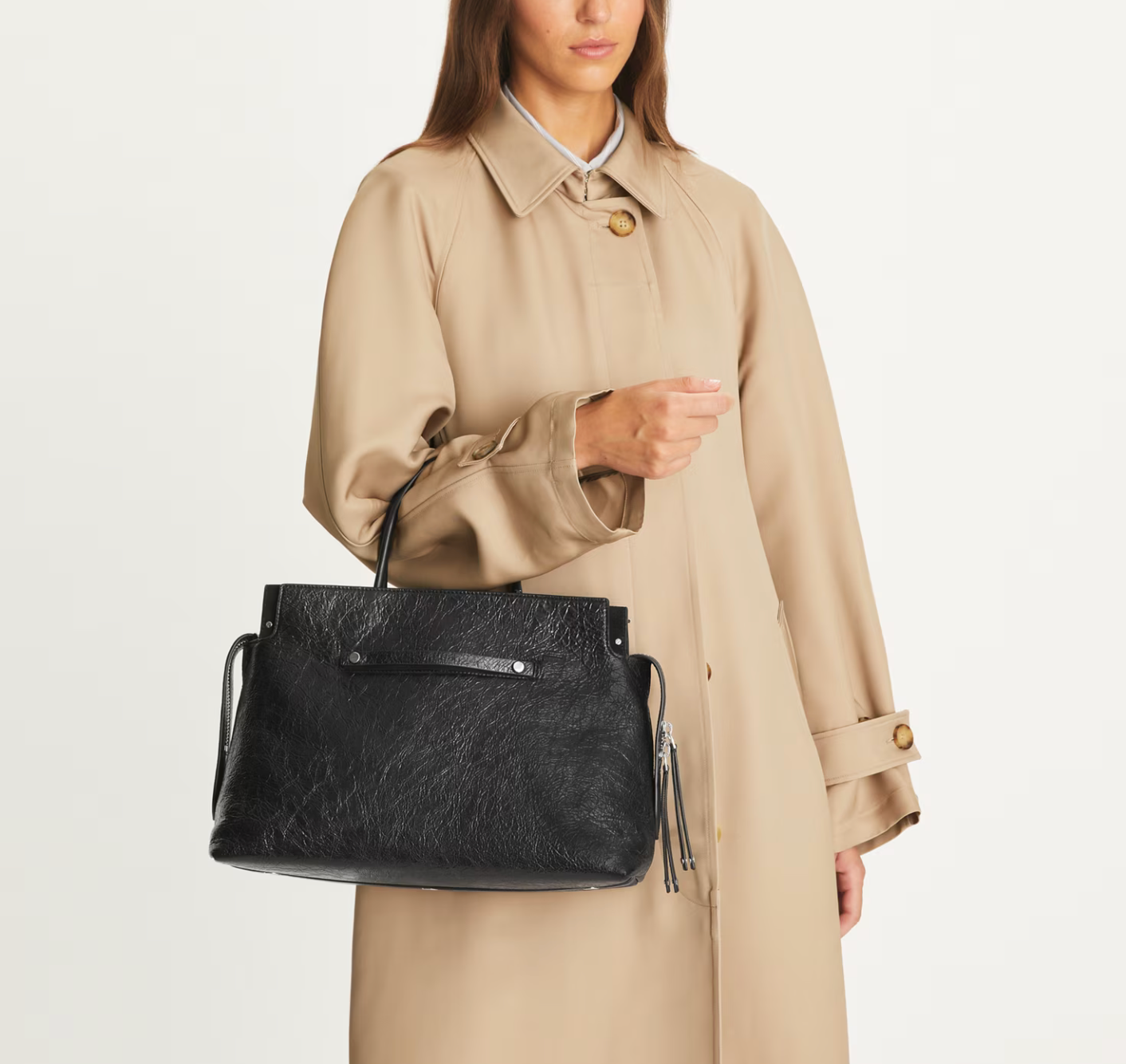 Tory Burch Large Mercer Pebbled Satchel