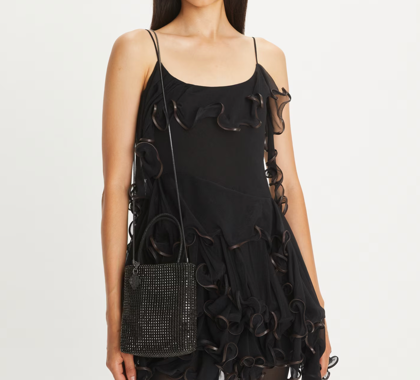 Tory Burch Night Owl Crystal Embellished Mini Tote Bag