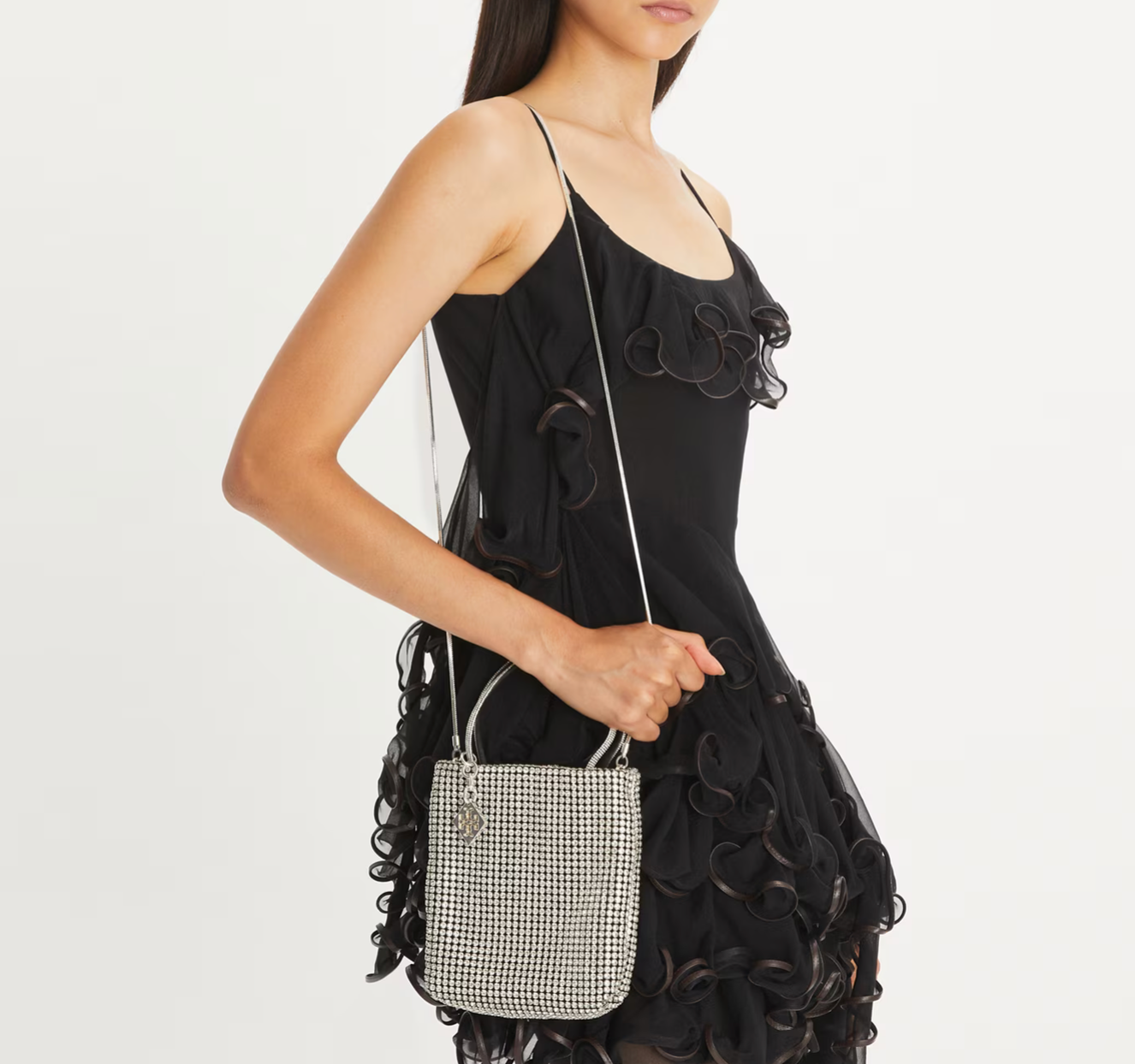 Tory Burch Night Owl Crystal Embellished Mini Tote Bag