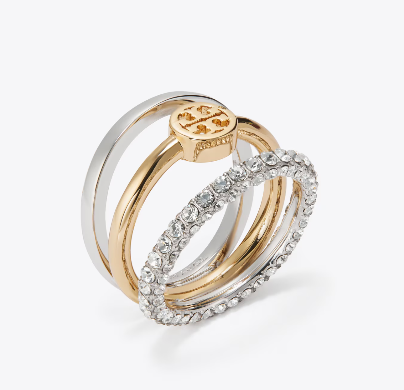 Tory Burch Icon Pavé Stacking Ring