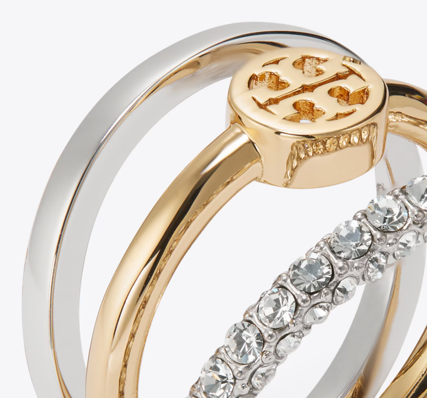 Tory Burch Icon Pavé Stacking Ring
