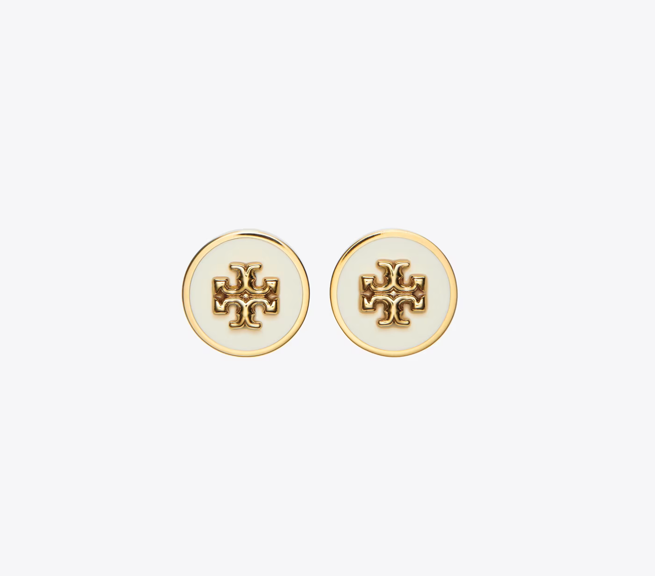 Tory Burch Icon Enamel Circle - Stud Earrings
