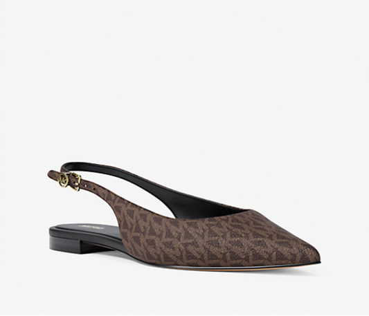 Michael Kors Amali Signature Logo Slingback Flat