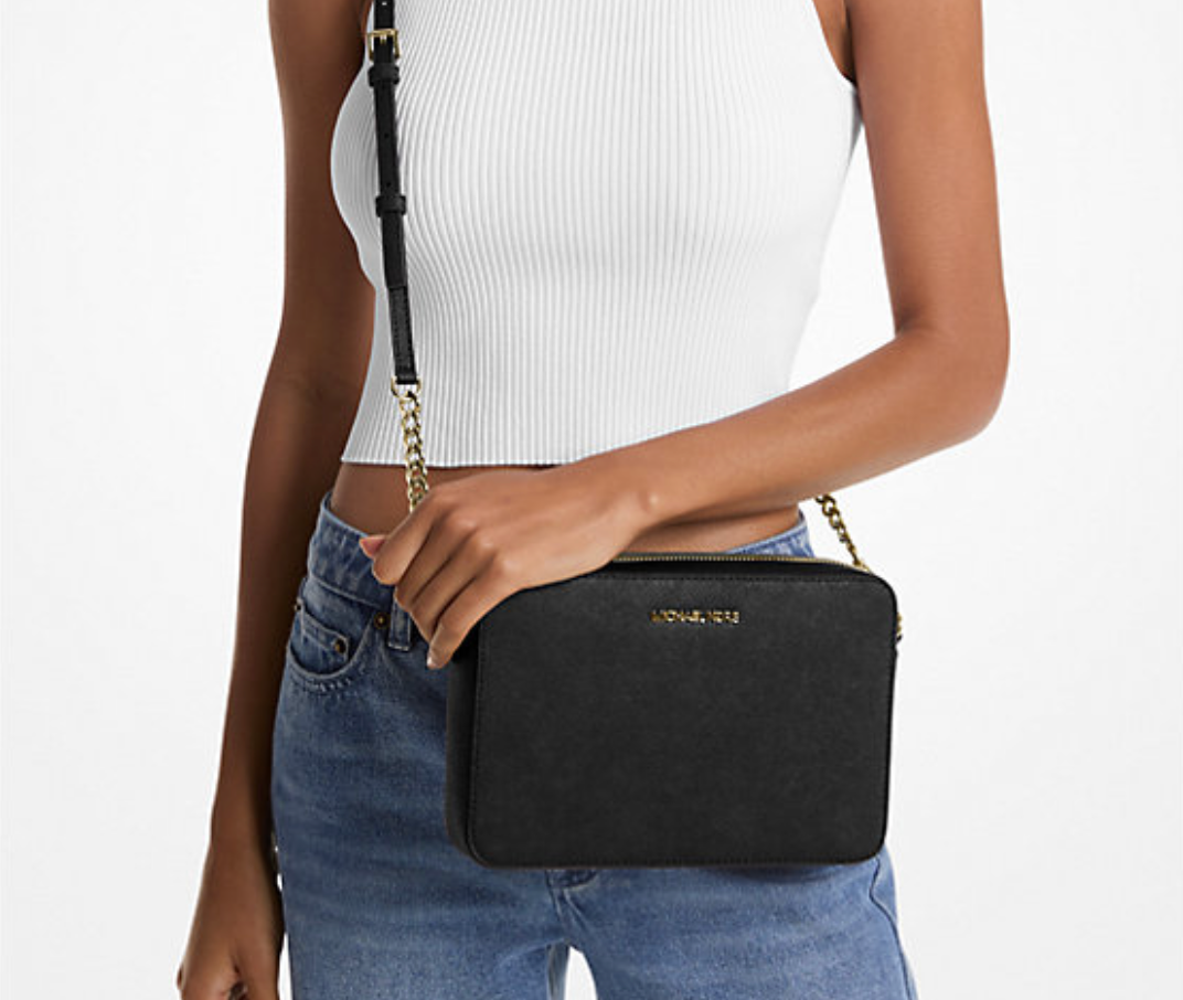 Michael Kors Jet Set Large Saffiano Leather Crossbody Bag