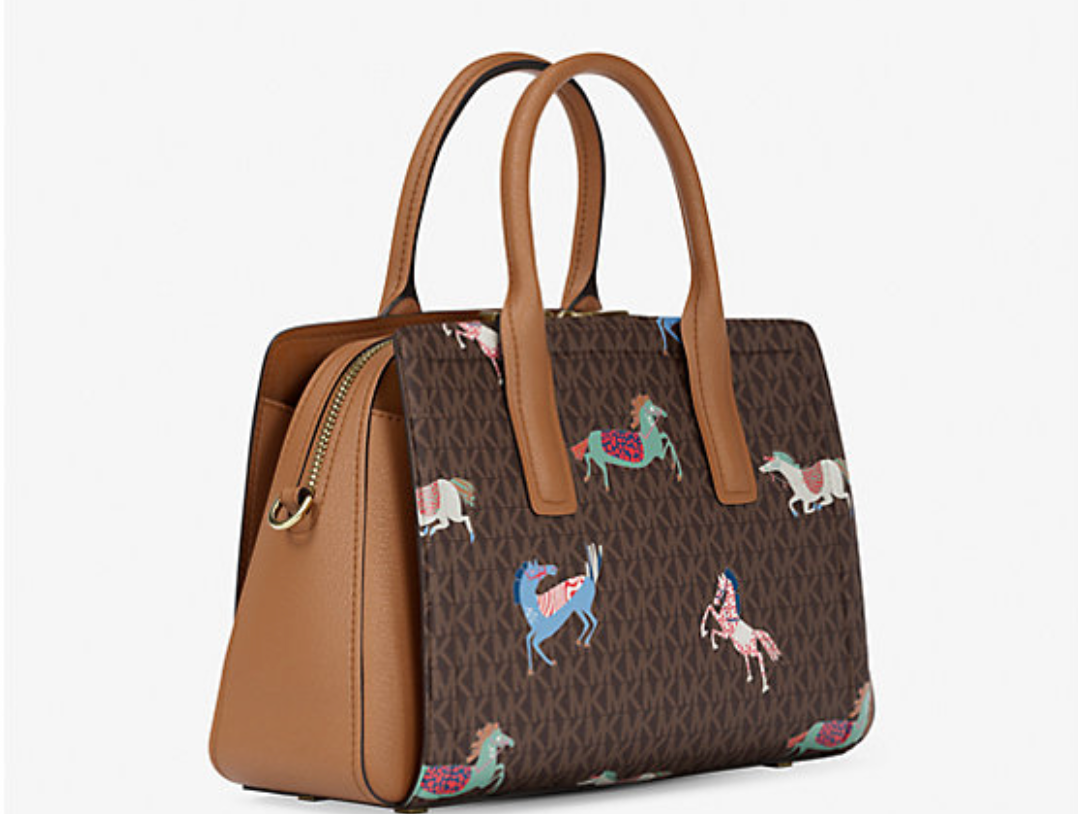 Michael Kors Laila Medium Signature Logo Satchel