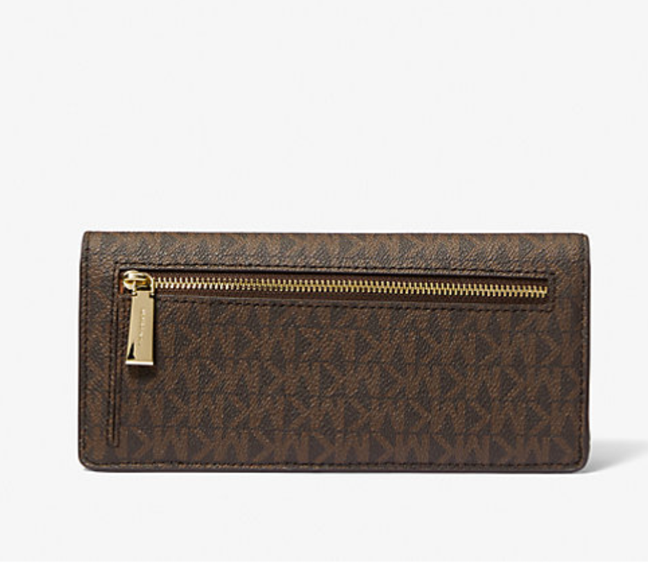 Michael Kors Jet Set Large Signature Logo Snap-Front Wallet