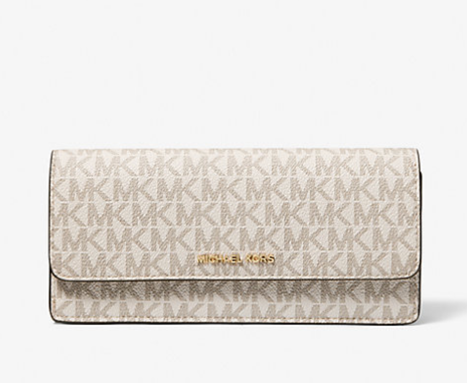Michael Kors Jet Set Large Signature Logo Snap-Front Wallet