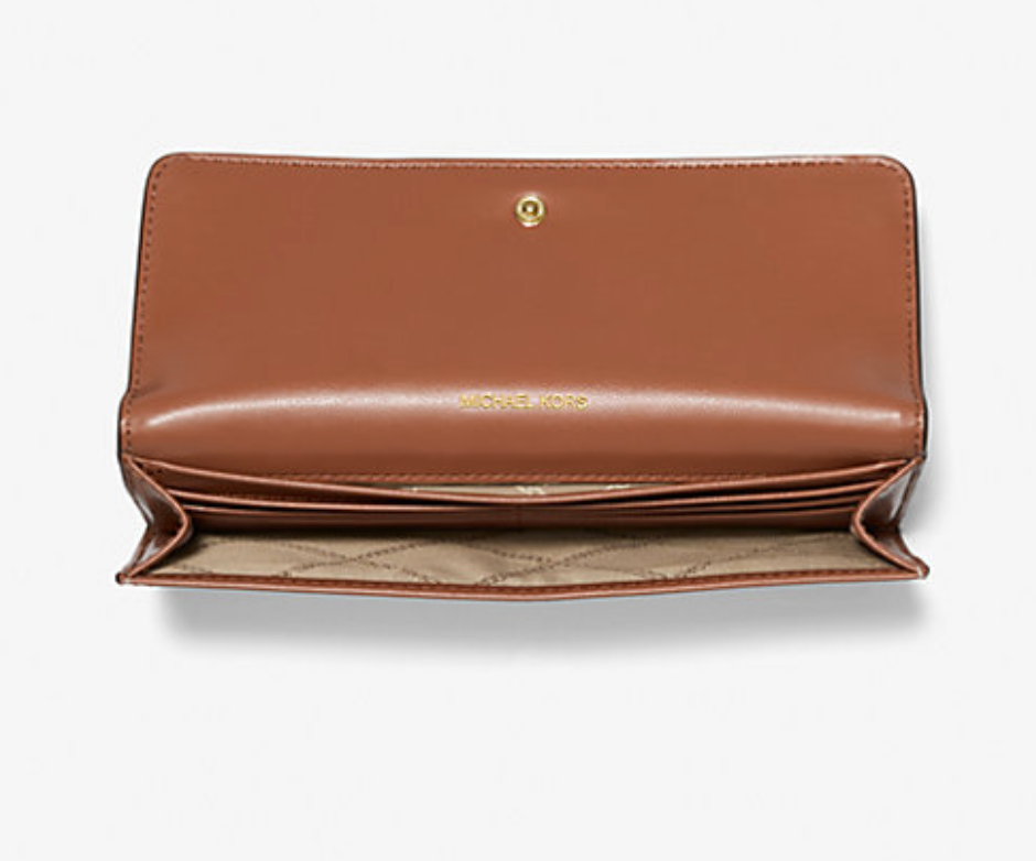 Michael Kors Jet Set Large Signature Logo Snap-Front Wallet