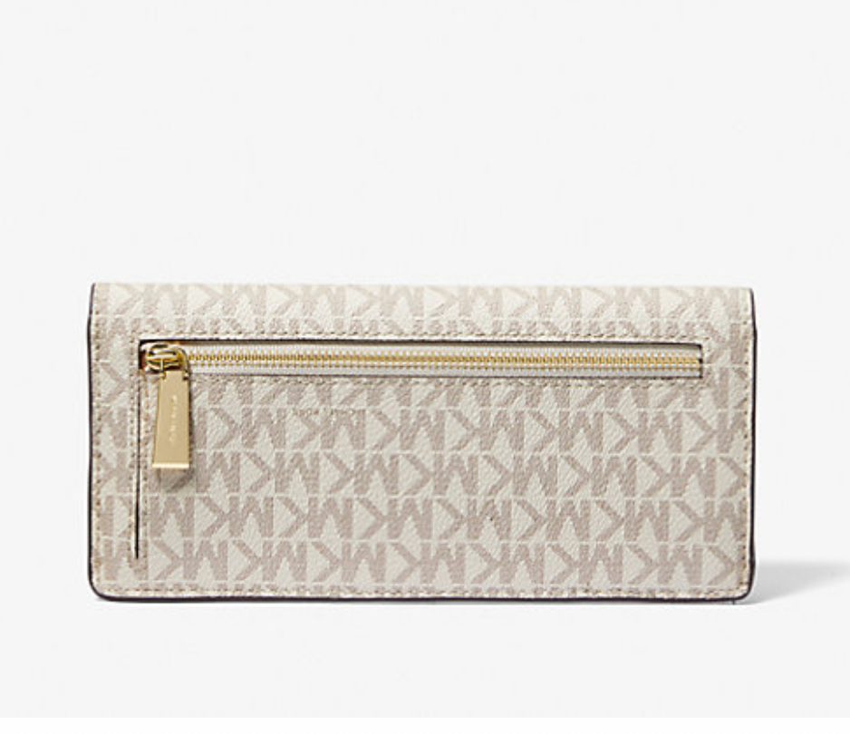 Michael Kors Jet Set Large Signature Logo Snap-Front Wallet