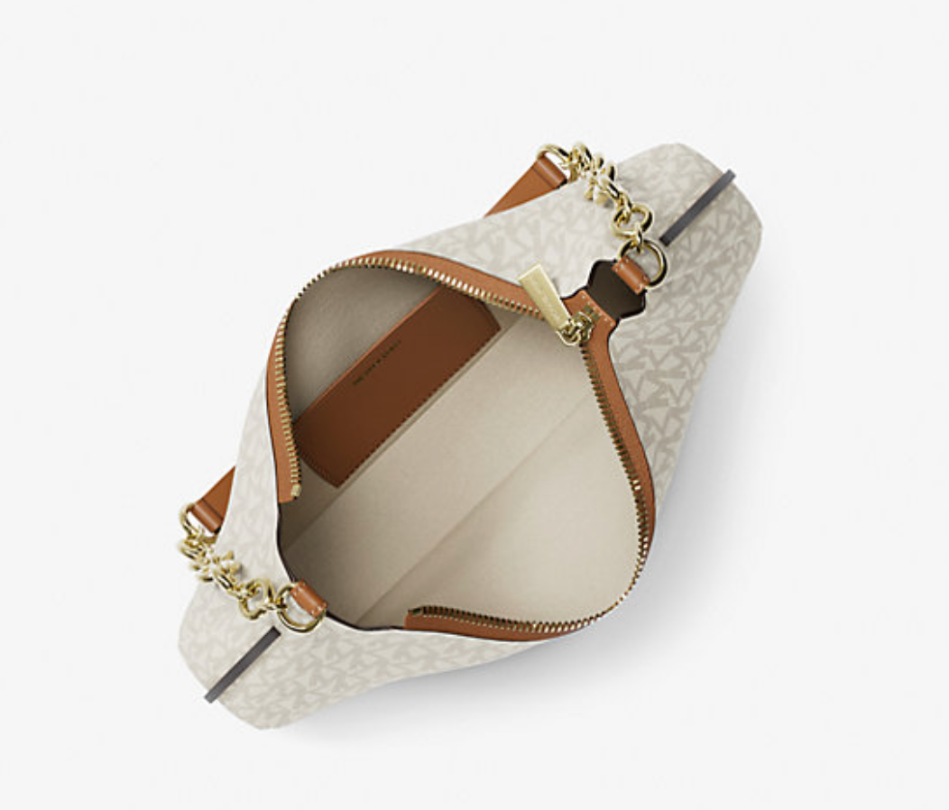 Michael Kors Women's Nolita Medium Signature Logo Chain Pochette Bag