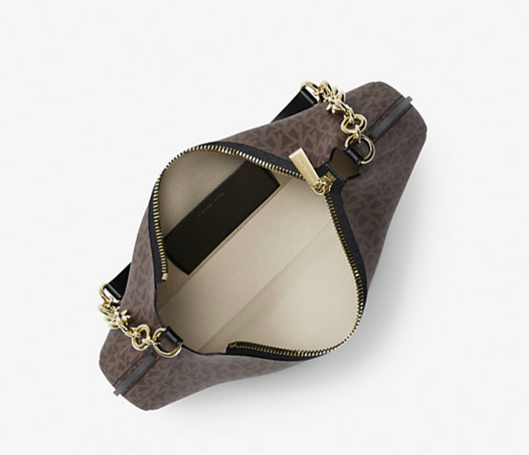 Michael Kors Women's Nolita Medium Signature Logo Chain Pochette Bag