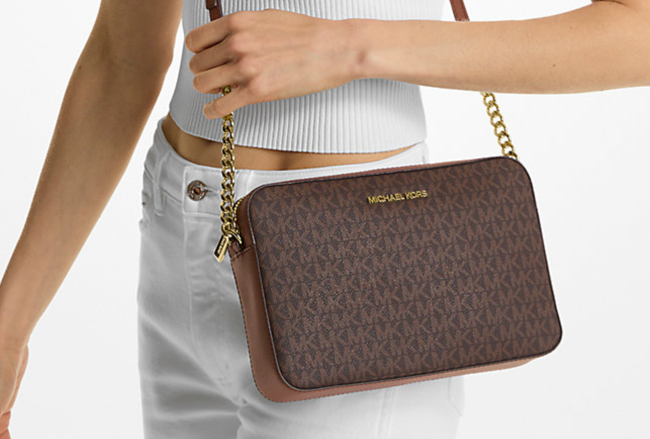Michael Kors Jet Set Large Printed Logo Crossbody Bag