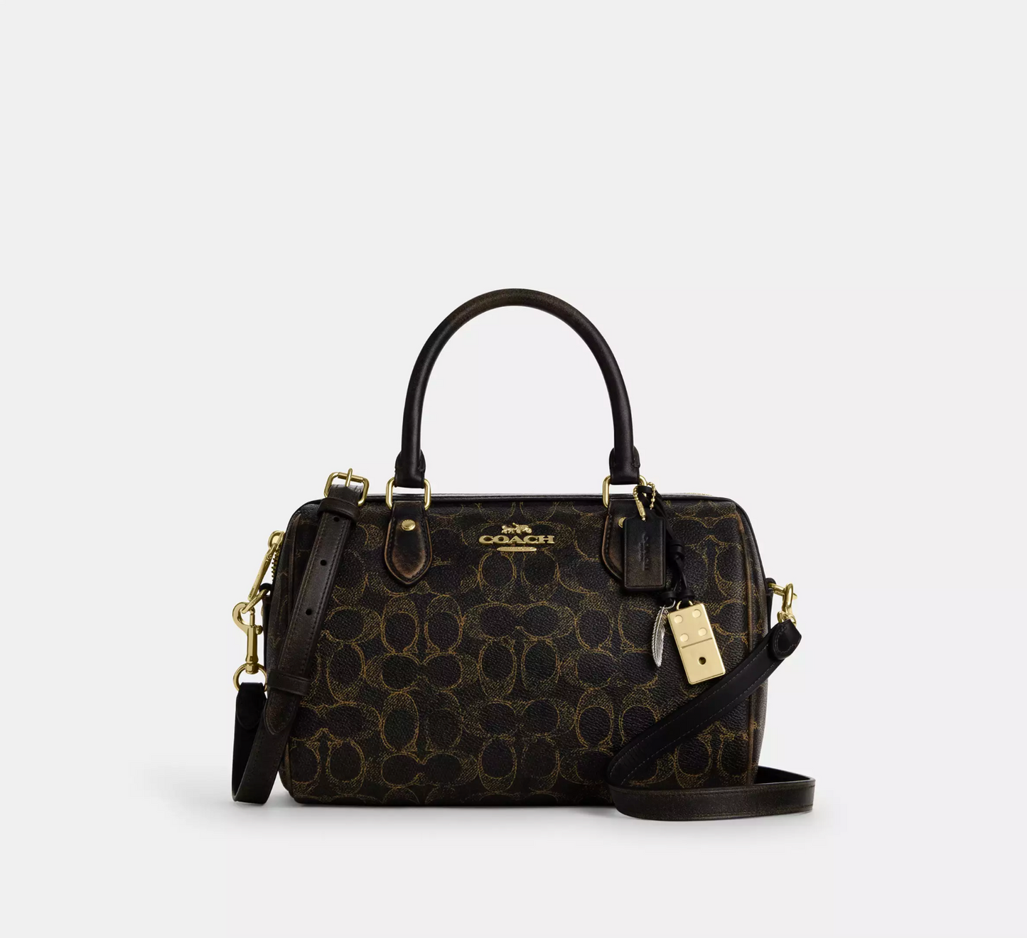 Coach Rowan Satchel Bag In Signature Leather Kadın Deri Çanta