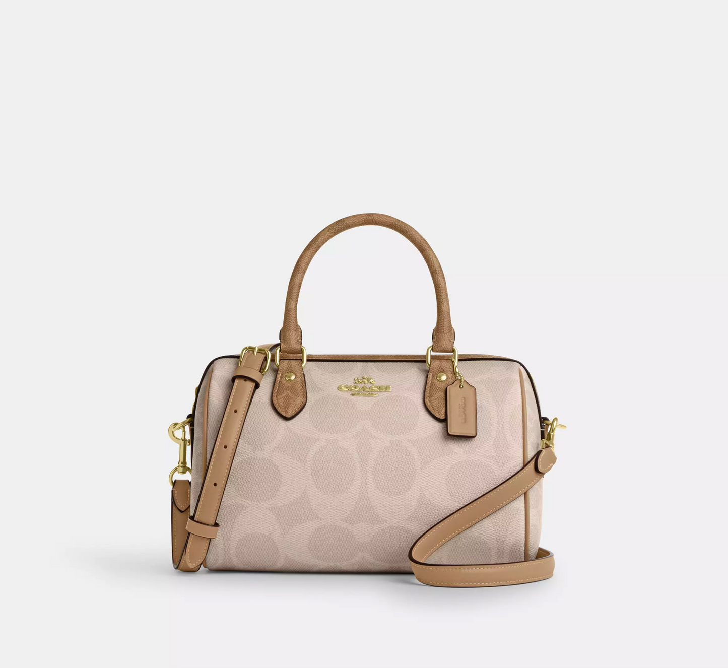Coach Rowan Satchel Bag In Blocked Signature Canvas