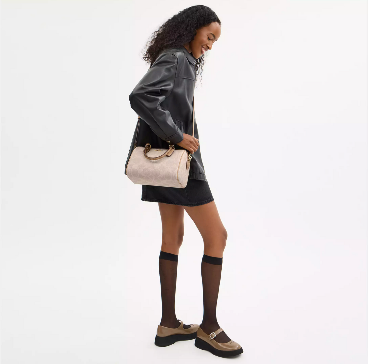 Coach Rowan Satchel Bag In Blocked Signature Canvas