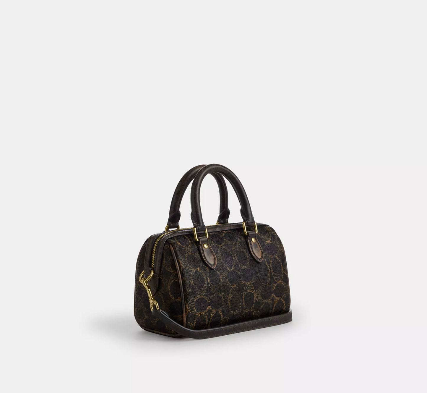 Coach Mini Rowan Crossbody Bag In Loved Signature Canvas With Charms