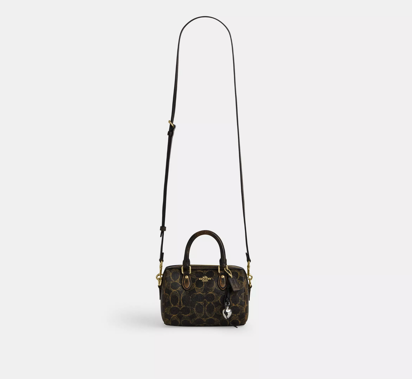 Coach Mini Rowan Crossbody Bag In Loved Signature Canvas With Charms