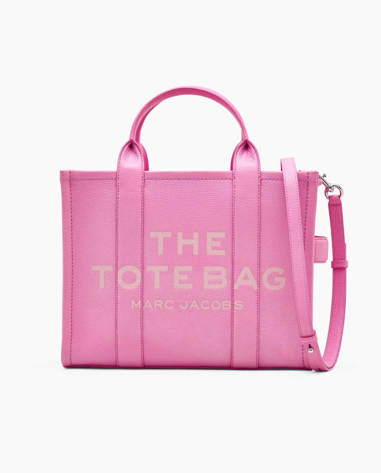 Marc Jacobs Leather Medium Tote Bag-Petal Pink