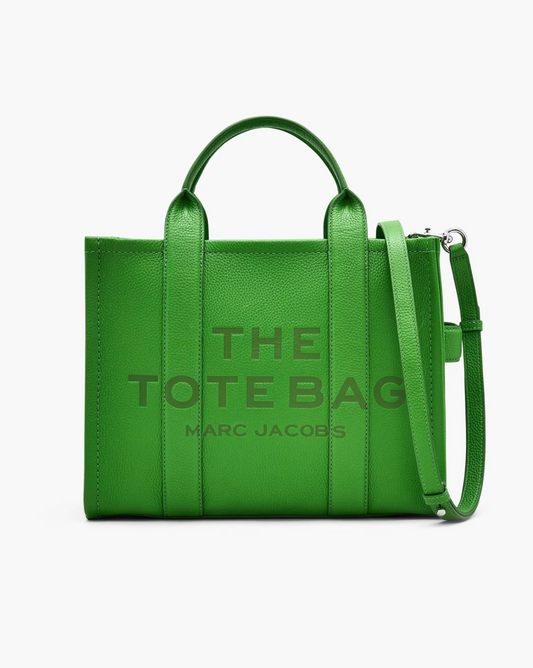 Marc Jacobs Leather Medium Tote Bag-Kiwi