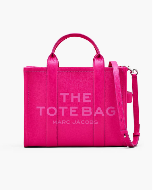 Marc Jacobs Leather Medium Tote Bag-Hot Pink