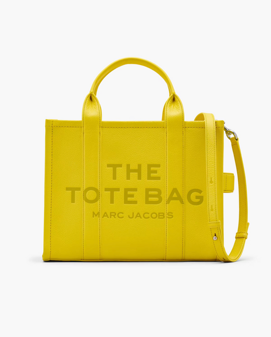 Marc Jacobs Leather Medium Tote Bag-Daisy Yellow