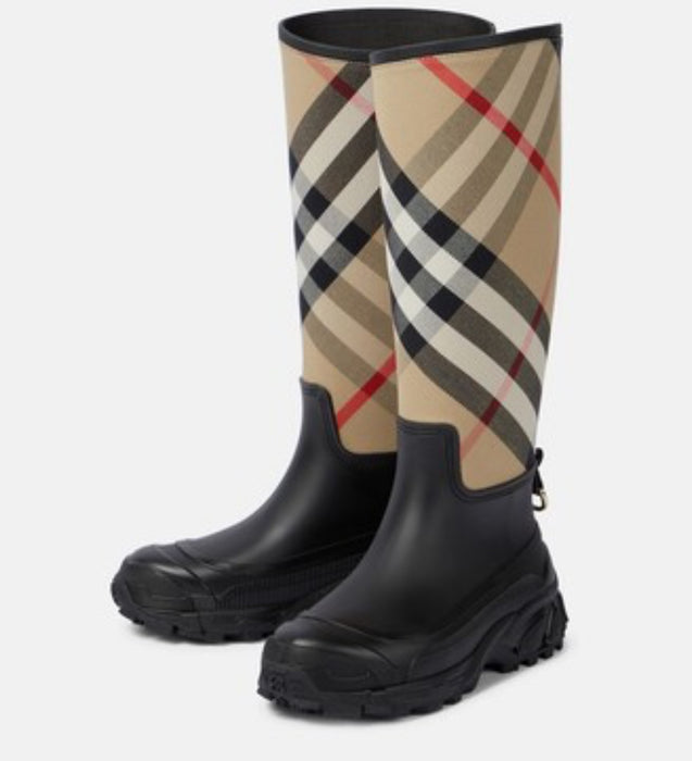 Burberry House Check Rubber Rain Boots