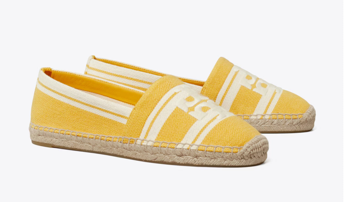 Tory Burch Double T Jacquard Espadrille Yellow