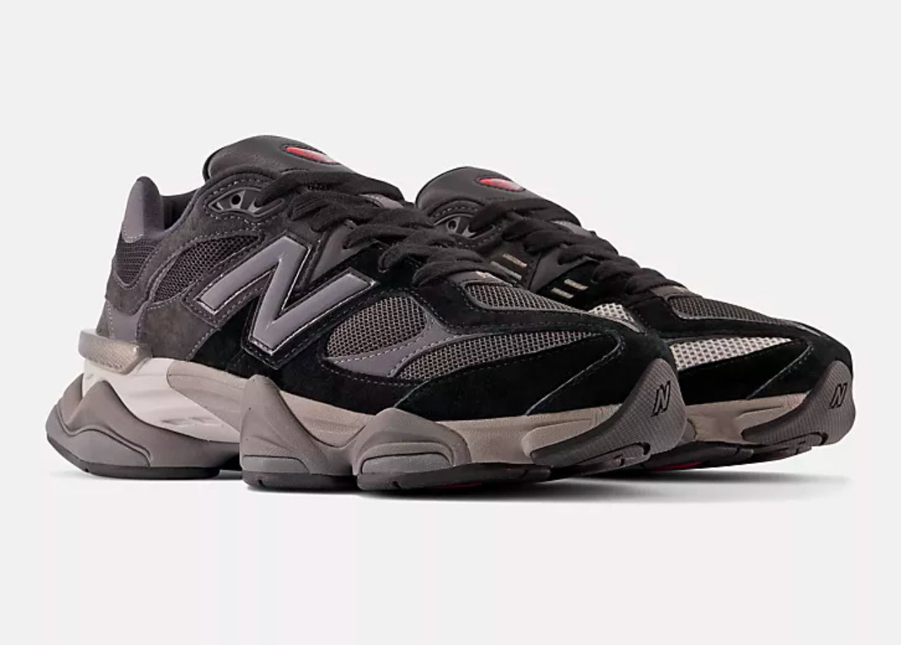 New Balance 9060 Black with castlerock and rain cloud