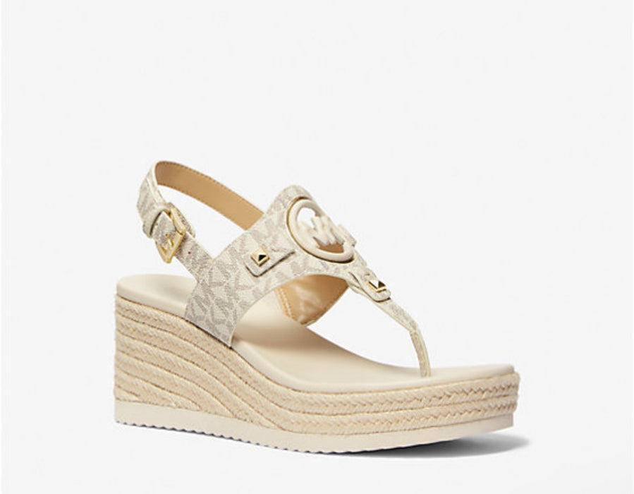 Aubrey Cutout Signature Logo Wedge Sandal